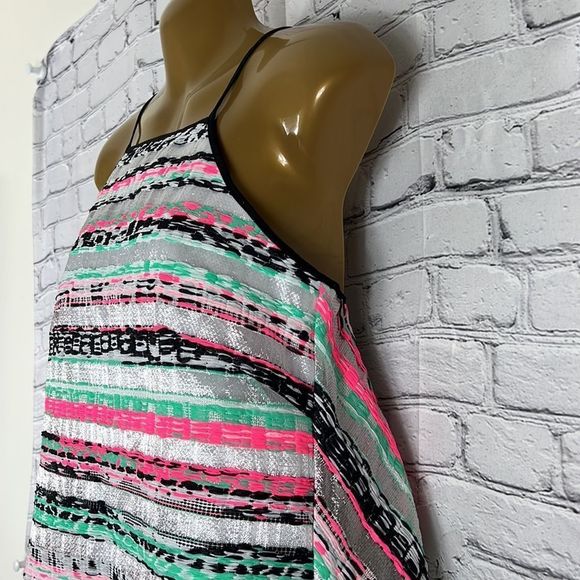 NEW Milly crop top halter top stripes multicolored size small - Picture 6 of 14